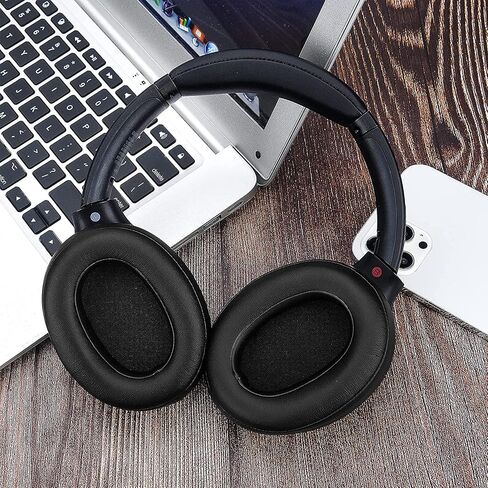 أسماء الأذن البديلة لسماعات الرأس Sony WH-XB900N (WH-XB900) ، وسائد منصات الأذن مع رغوة ذاكرة عزل الضوضاء ، وجلد البروتين الناعم الأزرق in Kuwait
