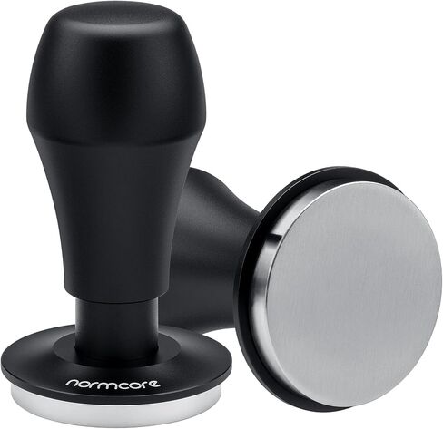 Normcore 58.5mm Tarning Tarmper v4.1 مع نقرات الصوت ، والعبث تم تحميل Spresso Spring مع قاعدة مسطحة لطلاء Titanium PVD ، مقبض الجوز الأمريكي الأصلي مع حامل السيليكون in Kuwait