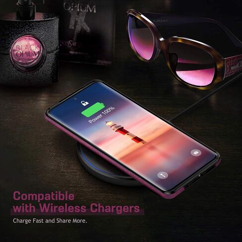 LOHASIC for Galaxy S21 Case 5G, Premium Leather Luxury PU Non-Slip Grip Rugged Bumper Shockproof Full Body Protective Cover Men Women Phone Cases for Samsung Galaxy S21 6.2 inch (2021) - Brown in Kuwait
