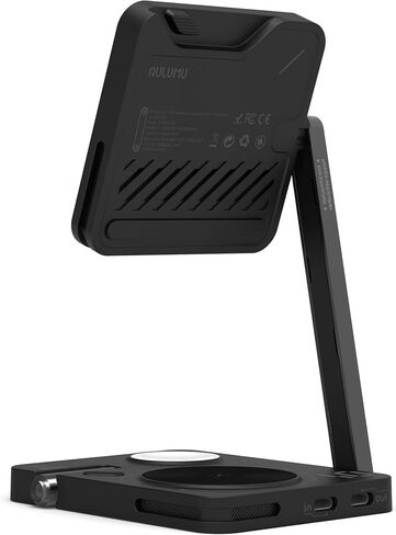 Aulumu MagSafe-Compatible Wireless Charging Stand/Pad | M01 4-in-1 Wireless Charging Station | Qi2 Certified 15W Collapsible Magnetic Wireless Charger for iPhone 16 &Apple Watch/AirPods in Kuwait