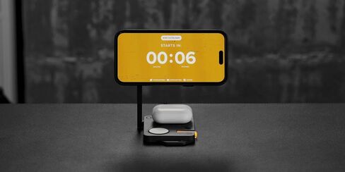 Aulumu MagSafe-Compatible Wireless Charging Stand/Pad | M01 4-in-1 Wireless Charging Station | Qi2 Certified 15W Collapsible Magnetic Wireless Charger for iPhone 16 &Apple Watch/AirPods in Kuwait