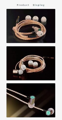 Keephifi in Ear Monitor Headphones Astrotec Vesna IEM ، LCP Diaphragm Noise Displicing Compuds Wired ، 3.5mm in in earphone للألعاب والرياضة والركوب والعمل (Silver No Mic) in Kuwait