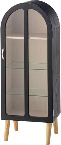 PaletteLife Figurine-Case 4 Tiers Collection-Case Mirror-Backboard Woodgrain Pink BLT-612PK in Saudi Arabia