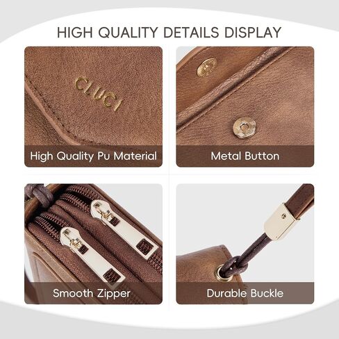 CLUCI Wallet Women RFID Blocking Credit Card Holder Large Capacity Wristlet Purse Multi Card Long Ladies Billfold Denim Blue in Kuwait