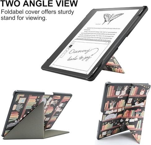 Slimshell Case for 10.2" Kindle Scribe (2024/2022 Release) - Slim Lightweight Premium PU Leather Book Folio Stand Cover, Auto Sleep/Wake with Pen Holder, Composition Book Pink in Kuwait