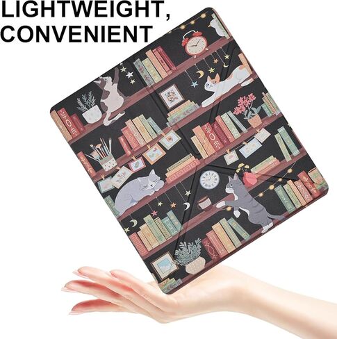 Slimshell Case for 10.2" Kindle Scribe (2024/2022 Release) - Slim Lightweight Premium PU Leather Book Folio Stand Cover, Auto Sleep/Wake with Pen Holder, Composition Book Pink in Kuwait