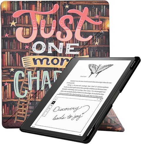 Slimshell Case for 10.2" Kindle Scribe (2024/2022 Release) - Slim Lightweight Premium PU Leather Book Folio Stand Cover, Auto Sleep/Wake with Pen Holder, Composition Book Pink in Kuwait