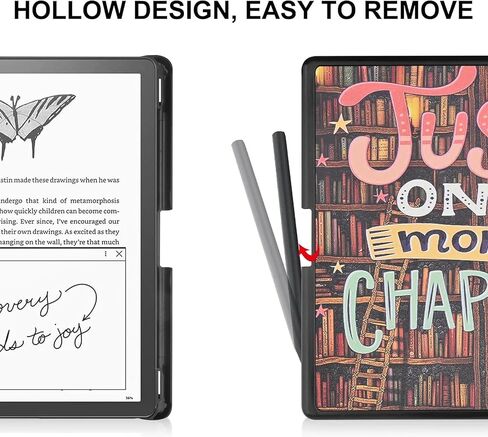 Slimshell Case for 10.2" Kindle Scribe (2024/2022 Release) - Slim Lightweight Premium PU Leather Book Folio Stand Cover, Auto Sleep/Wake with Pen Holder, Composition Book Pink in Kuwait