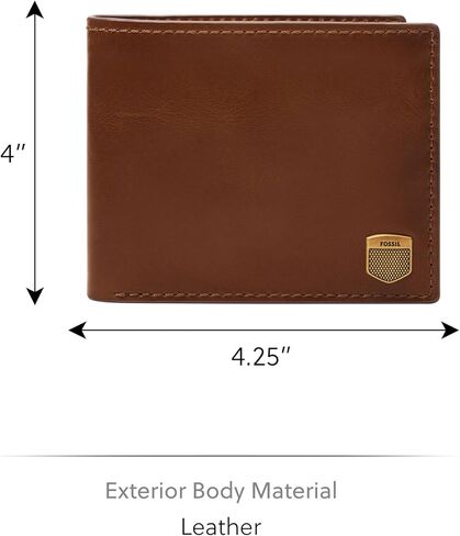 Fossil Men's Hayes Bifold with Flip ID, Black in Saudi Arabia