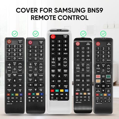 3Pack Case for Samsung TV Remote, Cover for Samsung Remote Control for Smart TV Universal Replacement Silicone Sleeve Skin with Lanyard Glow in The Dark Purple Blue White in Kuwait