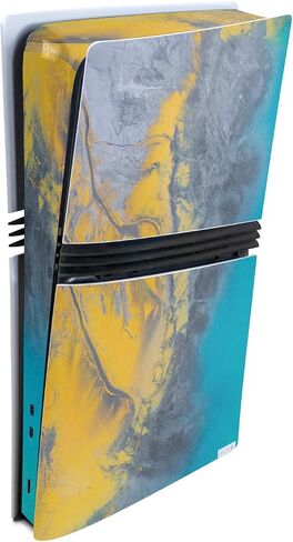 ألعاب الكربون ألعاب الجلد متوافقة مع محرك أقراص Sony لأجهزة PS5 الرقمية للطبعة - Teal Marble - Premium 3M Vinyl Drotction Wrap Cover | مصنوع في الولايات المتحدة الأمريكية من قبل Mayyskins in Kuwait