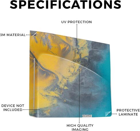 ألعاب الكربون ألعاب الجلد متوافقة مع محرك أقراص Sony لأجهزة PS5 الرقمية للطبعة - Teal Marble - Premium 3M Vinyl Drotction Wrap Cover | مصنوع في الولايات المتحدة الأمريكية من قبل Mayyskins in Kuwait