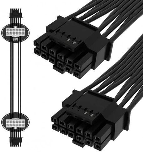 Xiwai Modular Power Supply ATX 12Pin إلى كابل فاصل مزدوج 8Pin و 6Pin لبطاقة رسومات GPU 3080 3090 AX850 AX750 AX650 in Kuwait