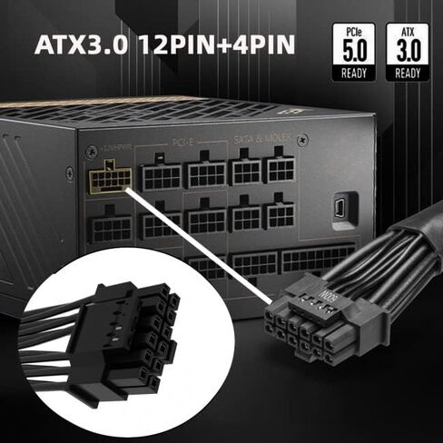 Xiwai Modular Power Supply ATX 12Pin إلى كابل فاصل مزدوج 8Pin و 6Pin لبطاقة رسومات GPU 3080 3090 AX850 AX750 AX650 in Kuwait