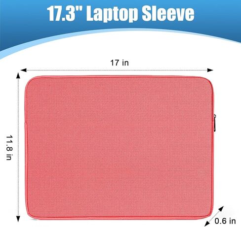 Ctemnpho 17.3inch Laptop Sleeve Case Storage Bag, Portable Computer Cover Bag with Pocket Zipper for 17.3inch Monitor, Laptop Notebook Computer Gaming Display Protective Travel Bag in Saudi Arabia