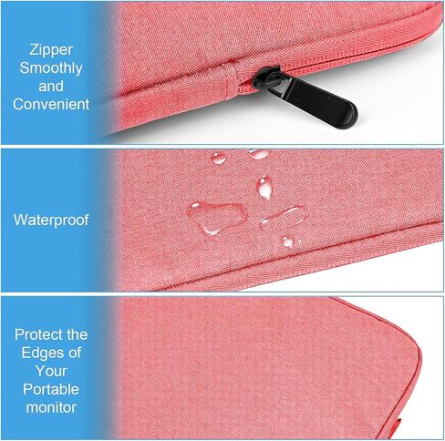 Ctemnpho 17.3inch Laptop Sleeve Case Storage Bag, Portable Computer Cover Bag with Pocket Zipper for 17.3inch Monitor, Laptop Notebook Computer Gaming Display Protective Travel Bag in Saudi Arabia