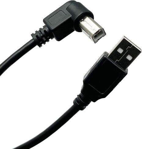 Seadream Right Angled Printer Cable; 2Pack USB2.0 A Male Plug to Right Angle USB B Male A/B M/M Printer Scanner Cord Cable(Right Angled) in Kuwait