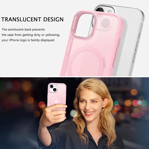 Telaso for iPhone 15 Case, iPhone 15 Phone Case Compatible with Magsafe Translucent Matte Back Soft TPU Bumper Anti-Scratch Military Grade Protective Magnetic iPhone 15 Case for Men, Dark Green in Kuwait