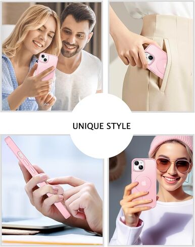 Telaso for iPhone 15 Case, iPhone 15 Phone Case Compatible with Magsafe Translucent Matte Back Soft TPU Bumper Anti-Scratch Military Grade Protective Magnetic iPhone 15 Case for Men, Dark Green in Kuwait
