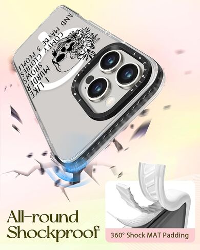 Case for iPhone 16 Pro Max Case Compatible with Magsafe Ring Holder Stand - for Women Blue Flower Design TPU Phone Cover for Girls Girly Funny Fashion in Kuwait