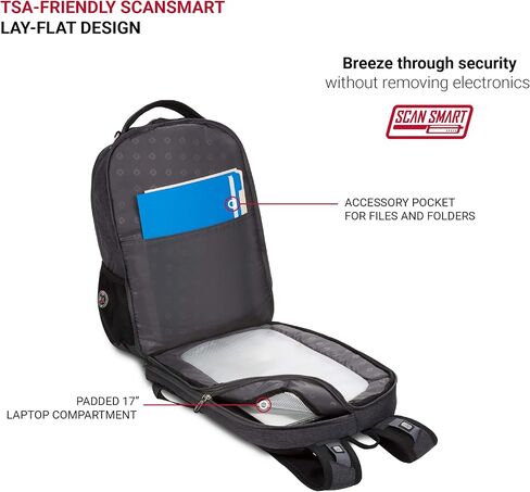 سويسري GEAR SA1908 Black TSA سبحانقة محمول على شكل أجهزة كمبيوتر محمولة تبلغ 17 بوصة وأجهزة الكمبيوتر المحمولة 17 بوصة in Kuwait