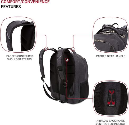 سويسري GEAR SA1908 Black TSA سبحانقة محمول على شكل أجهزة كمبيوتر محمولة تبلغ 17 بوصة وأجهزة الكمبيوتر المحمولة 17 بوصة in Kuwait