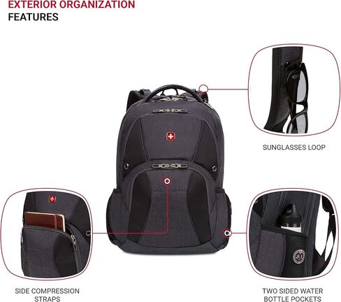 سويسري GEAR SA1908 Black TSA سبحانقة محمول على شكل أجهزة كمبيوتر محمولة تبلغ 17 بوصة وأجهزة الكمبيوتر المحمولة 17 بوصة in Kuwait