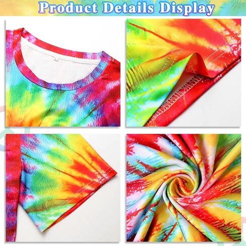Hippie Costume for Men Women 4PCS Mens 60s 70s Outfit Set Colorful Hippie Shirt Sunglasses Headband Peace Necklace in Kuwait