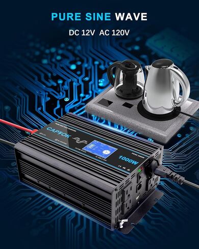 150W Car Power Inverter DC 12V to 110V AC Converter with 3.1A Dual USB Power inverters for Vehicles Camping Accessories in Kuwait