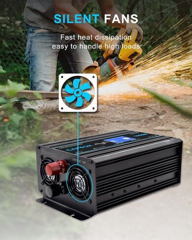 150W Car Power Inverter DC 12V to 110V AC Converter with 3.1A Dual USB Power inverters for Vehicles Camping Accessories in Kuwait