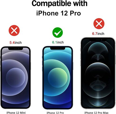 RKINC Screen Protector [3-Pack] for iPhone 12 / iPhone 12 Pro 6.1-Inch, Tempered Glass Film Screen Protector, 0.33mm [LifetimeWarranty][Bubble-Free][Anti-Scratch][Anti-Shatter] in Kuwait