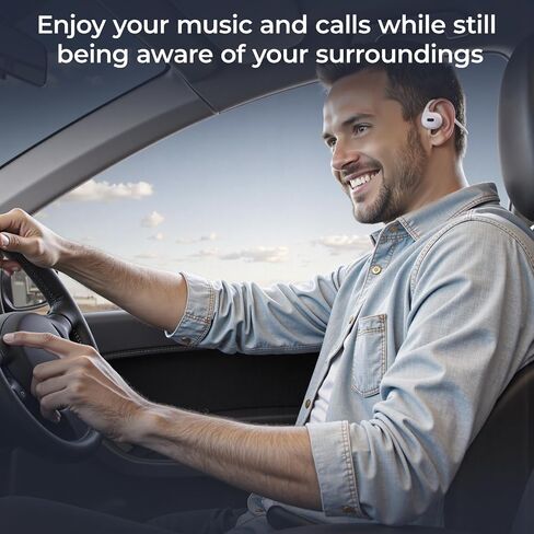 Open Ear Headphones, Bluetooth 5.3 Air Conduction Sport Headphones, IPX6 Waterproof, Lightweight 20g Wireless Earphones with Premium Sound & Clear Calls for Running, Cycling & Workouts (Skin) in Saudi Arabia