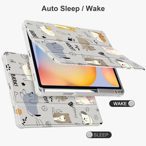 Batianda Hybrid Case for Samsung Galaxy Tab S6 Lite 10.4 inch 2022/2020 Model (SM-P610/P613/P615/P619) with S Pen Holder Shockproof Cover with Clear Back Shell TPU Bumper Auto Sleep/Wake, Golden Lotus in Kuwait