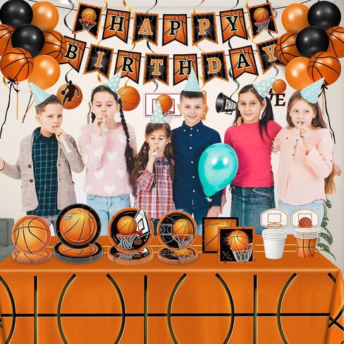 Football Party Supplies Kit - Includes Plates, Napkins, Cups, Banner, Hanging Swirl, Football Balloons, Tablecloth for Football Tailgate Birthday Party Decorations, Serve 24 in Saudi Arabia