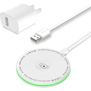 3 in 1 Magnetic Wireless Charger 18W Fast Mag-Safe Phone Charger, LED Wireless Charging Pad with 18W Adapter for iPhone 12-16 Series AirPods 3/2/Pro and Apple Watch Ultra 10 9 8 7 6 5 4 (White)
