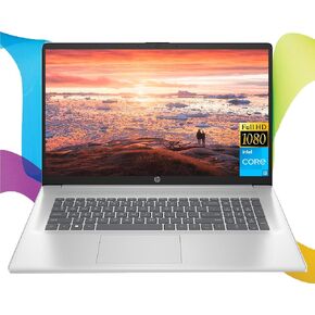 HP 17 inch Laptop | 17.3" FHD Computer | 64GB RAM | 2TB SSD & 128GB Portable SSD | AMD 6-Core CPU | Webcam | USB-C | Wi-Fi| Bluetooth| Copilot Ready| Ultra Portable| AI-Powered Windows 11| LE Bundle