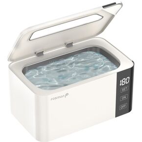 Fosmon Ultrasonic Cleaner (600ml) Jewelry Cleaner Machine with LED Display and Touch Control Panel for Glasses, Ring, Earring, Necklaces, Dentures, Makeup Brush