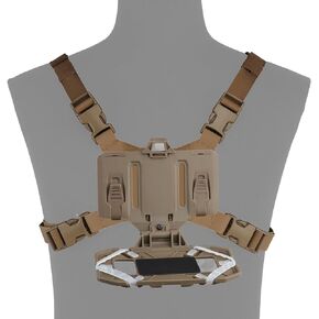 Tactical Admin Phone Platform Molle Cell Phone Holder Carrier Phone Mount with H Harness Strap Shoulder Harness for Screen Size 4.7"-6.7"