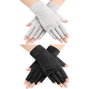 Maxdot Fingerless Gloves Non Slip UV Protection Driving Gloves Summer Outdoor Gloves for Women in Kuwait