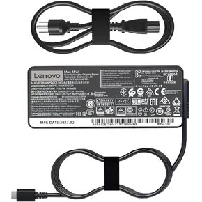 45w 20V 2.25A Type C USB C ADLX45YCC3A Ac Charger fit for Lenovo Chromebook 100e 300e 500e C330 S330 ThinkPad T480 T480s T580 T580s t590 E480 E580 Yoga 720 730 C930 Series Laptop Power Adapter Cord