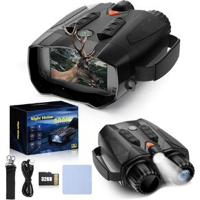 Night Vision Goggles - 4k Night Vision Binoculars for Adults - 3'' HD Screen Binoculars Can Save Photo and Video with - 5000mah Fast Charging Gear for Hunting & Camping(Black)