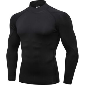 Mens 3 Pack Compression Shirt Long Sleeve Shirts Athletic Base Layer Tops Workout T Shirt