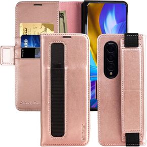 حالة محفظة Monasay متوافقة مع Galaxy Z Fold 4 5G مع حامل القلم S ، غطاء هاتف خلوي جلدي FLIP مع حامل بطاقة ائتمان RFID ، بني in Kuwait