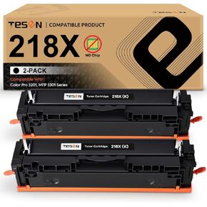 218A Toner Cartridges 4 Pack (NO CHIP) Compatible Replacement for HP 218A 218X W2180A W2181A W2182A W2183A Works with HP Color Pro 3201 MFP 3301 Series 3201dw MFP 3301fdw 3301sdw Printer