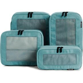 Compression Packing Cubes for Travel - Luggage Organizer Bags - Double Zipper Packing Cubes for Suitcases (2-Pack, Pink)