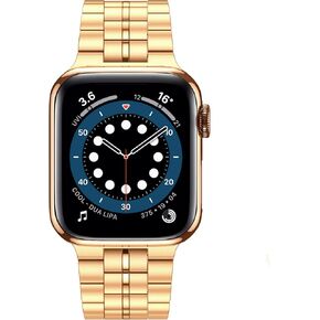 FITLINK ULTRA TRIP TRIP FESTER STELL STRAP FOR Apple Watch 38/41/41/42/44/45 مم ، شريط سوار بديل متوافق مع سلسلة Apple Watch 7/6/5/3/2/2/1/SE (38/40 /41 ملم ، فضية/روز -3) in Kuwait