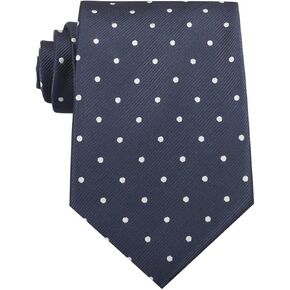 OTAA Navy Blue Tie with Red Polka Dots Casual Ties for Men - Perfect Neck Tie for Groomsmen Wedding Ties or Formal Occasions - Ideal Gifts for Him in Kuwait