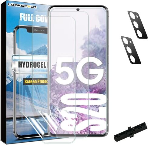 LOOKSEVEN [3+2 3 Packs Hydrogel Film Screen Protector(Not Glass) + 2 Packs Tempered Glass Camera Lens Protector For Samsung Galaxy S22 Plus in Kuwait