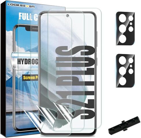 LOOKSEVEN [3+2 3 Packs Hydrogel Film Screen Protector(Not Glass) + 2 Packs Tempered Glass Camera Lens Protector For Samsung Galaxy S22 Plus in Kuwait