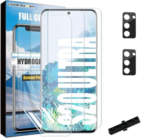LOOKSEVEN [3+2 3 Packs Hydrogel Film Screen Protector(Not Glass) + 2 Packs Tempered Glass Camera Lens Protector For Samsung Galaxy S22 Plus in Kuwait